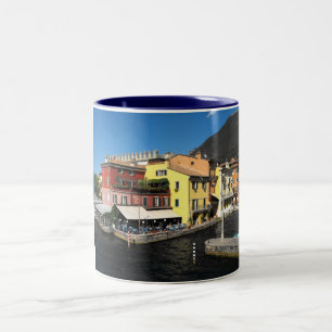 Tasse 2 Couleurs Port à Malcesine au lac de Garde en Italie
