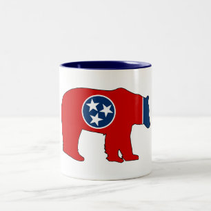 Tasse 2 Couleurs Porte-drapeau du Tennessee