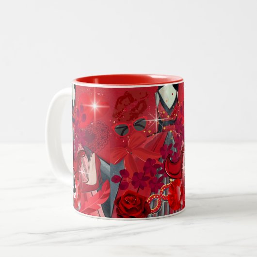 Tasse 2 Couleurs Porter rouge (Devant gauche)