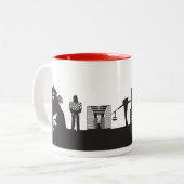 Tasse 2 Couleurs Portland Souvenir Musique (Devant gauche)