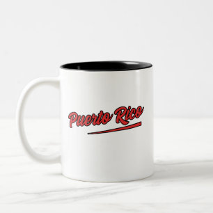 Tasse 2 Couleurs Porto Rico Red Typographie