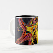 Tasse 2 Couleurs Portrait abstrait marbré (Devant gauche)