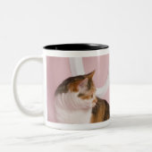 Tasse 2 Couleurs Portrait de chat (Gauche)