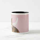 Tasse 2 Couleurs Portrait de chat (Centre)