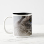 Tasse 2 Couleurs Portrait de chat de Ragdoll (Gauche)