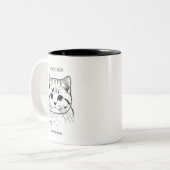 Tasse 2 Couleurs Portrait de chat Munchkin (Devant gauche)