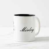 Tasse 2 Couleurs Portrait de chien costumizable canine (Devant droit)