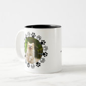 Tasse 2 Couleurs Portrait de chien costumizable canine (Devant gauche)