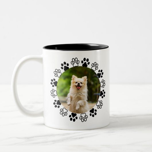 Tasse 2 Couleurs Portrait de chien costumizable canine (Gauche)