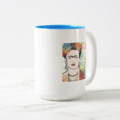 Tasse 2 Couleurs Portrait de Frida Kahlo (Devant droit)