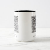 Tasse 2 Couleurs Portrait de Frida Kahlo Lines (Centre)