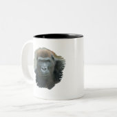 Tasse 2 Couleurs Portrait de Gorilla (Devant gauche)