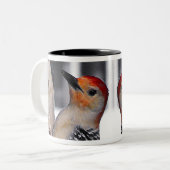 Tasse 2 Couleurs Portrait de pivert (Devant gauche)