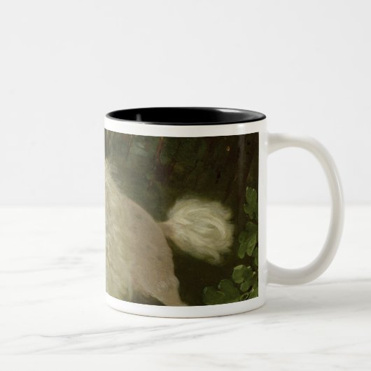 Tasse 2 Couleurs Portrait d'un caniche (Droit)