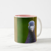 Tasse 2 Couleurs Portrait D'Un Pigeon (Devant droit)