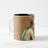 Tasse 2 Couleurs Portrait en pastel (Devant gauche)