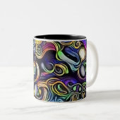 Tasse 2 Couleurs portrait homme Abstrait (Devant droit)