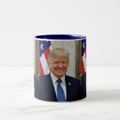 Tasse 2 Couleurs Portrait officiel de Donald Trump (Centre)