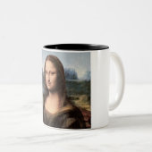 Tasse 2 Couleurs Portrait/peinture de Mona Lisa (Devant droit)