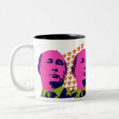 Tasse 2 Couleurs Portrait Pop Art de Poutine rose (Gauche)