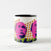 Tasse 2 Couleurs Portrait Pop Art de Poutine rose (Centre)