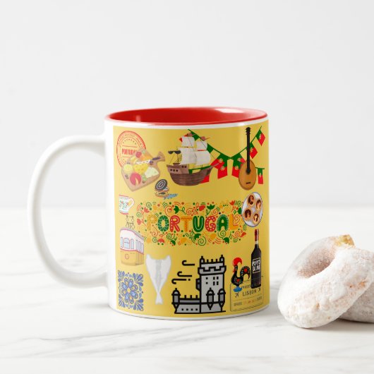 Tasse 2 Couleurs Portugal (Avec donut)
