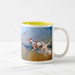 TASSE 2 COULEURS POSER LE CHIEN DALMATIEN