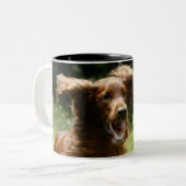 Tasse 2 Couleurs Poseur irlandais (Devant gauche)