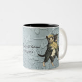 Tasse 2 Couleurs Posh Cats Mariage bleu (Devant droit)