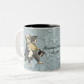 Tasse 2 Couleurs Posh Cats Mariage bleu (Devant gauche)