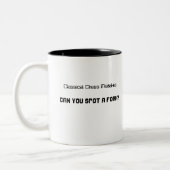 Tasse 2 Couleurs Position d'échecs - pouvez-vous repérer une (Gauche)