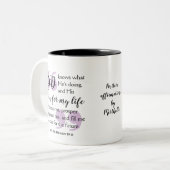 Tasse 2 Couleurs Positive Christian Affirmation DIEUX PLANS (Devant gauche)