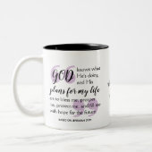 Tasse 2 Couleurs Positive Christian Affirmation DIEUX PLANS (Gauche)