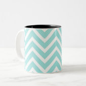 Tasse 2 Couleurs Positive Expectation Good Day Blue Chevron (Devant gauche)