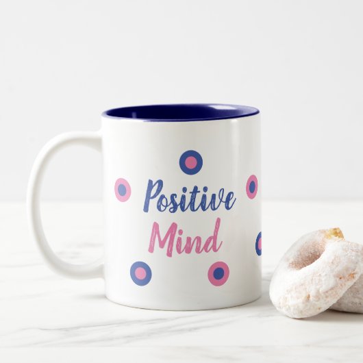 Tasse 2 Couleurs Positive Mind (Avec donut)
