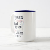 Tasse 2 Couleurs Postal Worker Retraite Mailman Personnalisé (Devant gauche)