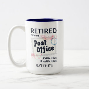 Tasse 2 Couleurs Postal Worker Retraite Mailman Personnalisé