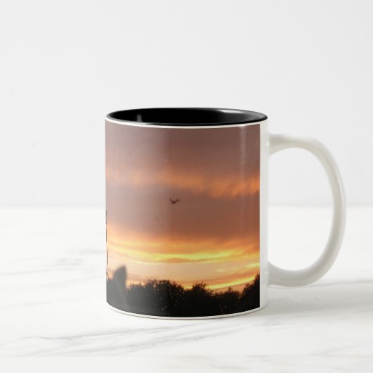 Tasse 2 Couleurs Poste d'ampoule et oiseau (Droit)