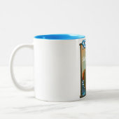 Tasse 2 Couleurs Poster de pêche Tweed Valley Scotland (Gauche)