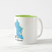 Tasse 2 Couleurs Poster de voyage de Lough Funshinagh Irlande. (Devant droit)