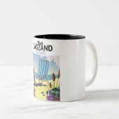 Tasse 2 Couleurs poster de voyage de plage Cadzand Pays-Bas (Devant droit)