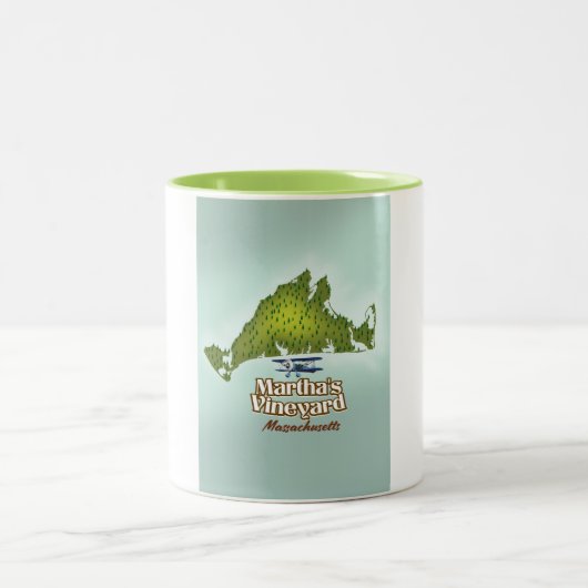 Tasse 2 Couleurs Poster de voyage du Massachusetts de Martha (Centre)
