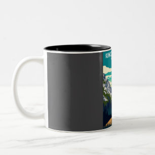 Tasse 2 Couleurs Poster de voyage du parc national Kings Canyon