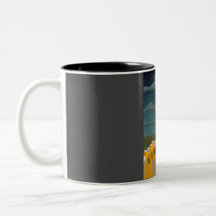 Tasse 2 Couleurs Poster de voyage Porto Portugal Vintage Minimal Ré