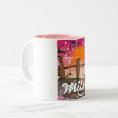 Tasse 2 Couleurs Poster en fleurs de Mito Japon. (Devant gauche)