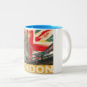 Tasse 2 Couleurs Poster vintage Londres (Devant droit)