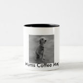 Tasse 2 Couleurs Pot de café de maman de Bedlington (Centre)