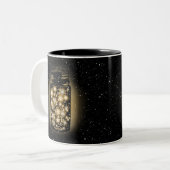Tasse 2 Couleurs Pot rougeoyant de lucioles avec des étoiles de (Devant gauche)