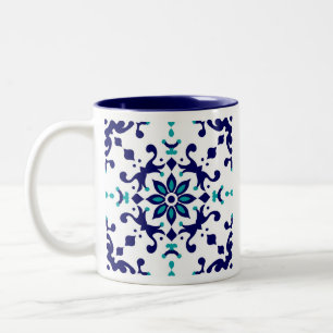 Tasse 2 Couleurs Poterie bleue de Multan