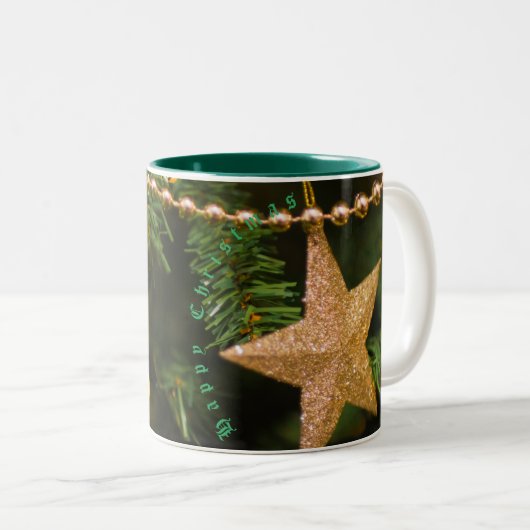 Tasse 2 Couleurs Poubelles de Noël (Devant droit)